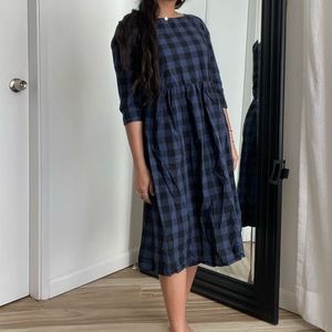 Plaid midi dress